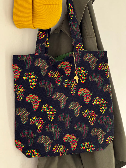 African Print Tote & Scrunchie