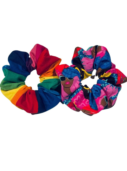 Rainbow Scrunchies